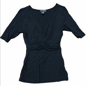 Banana Republic black wrap top size S